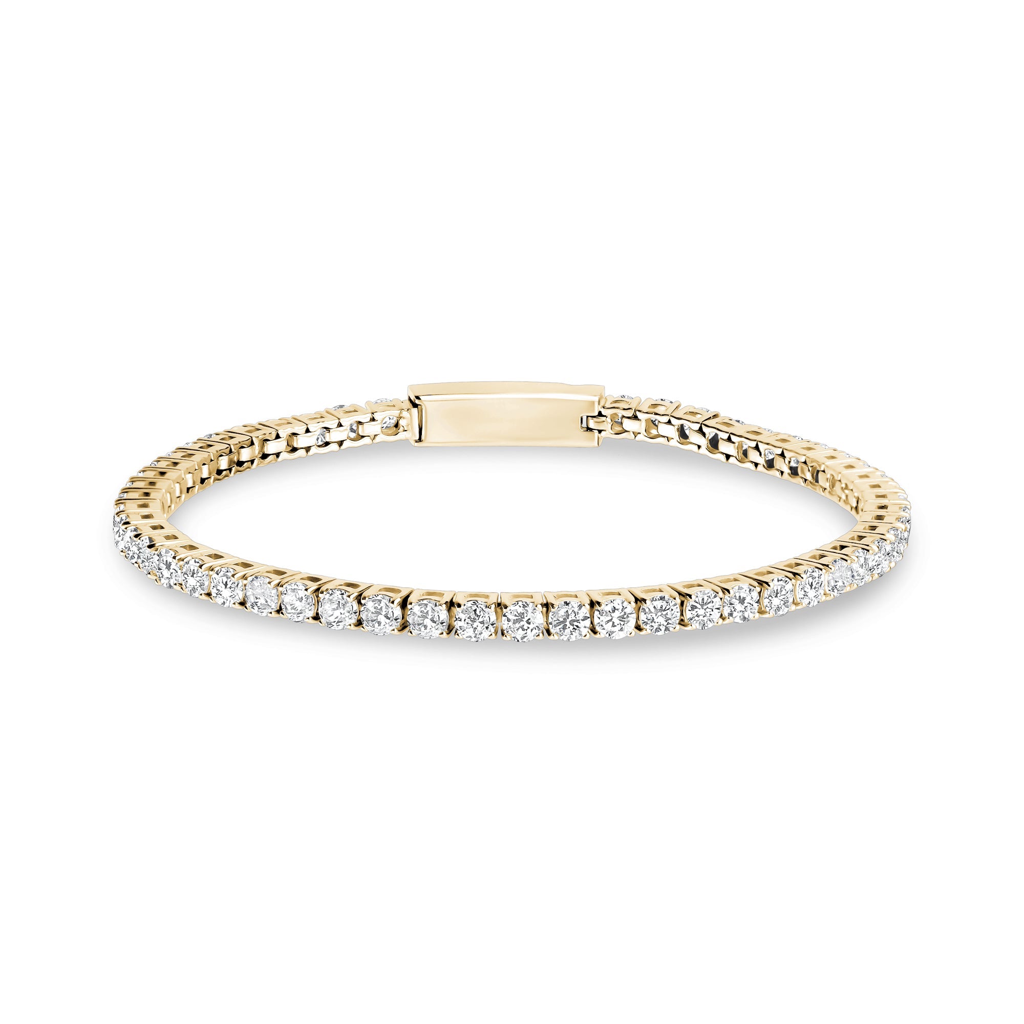 Tennis Bracelet Click-In Clasp (3Mm) - Gold & White