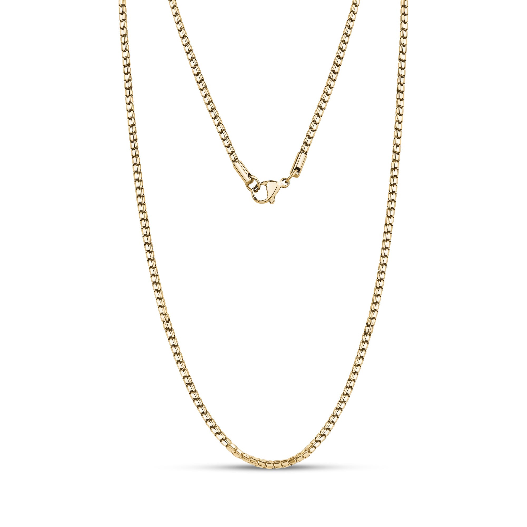 Faceted Box Chain (2Mm) - Gold