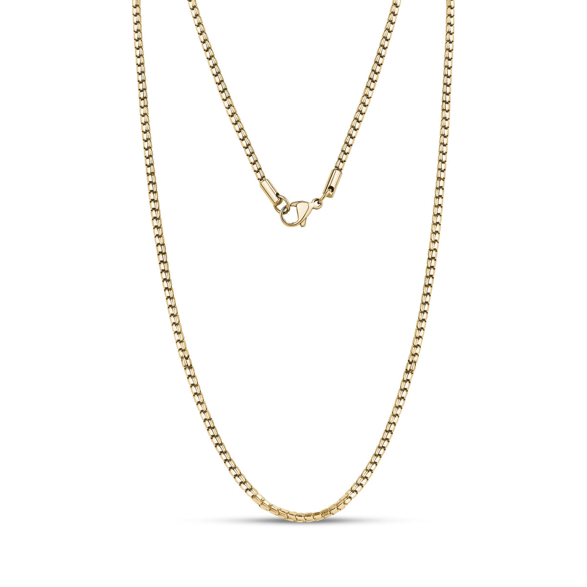 Faceted Box Chain (2Mm) - Gold