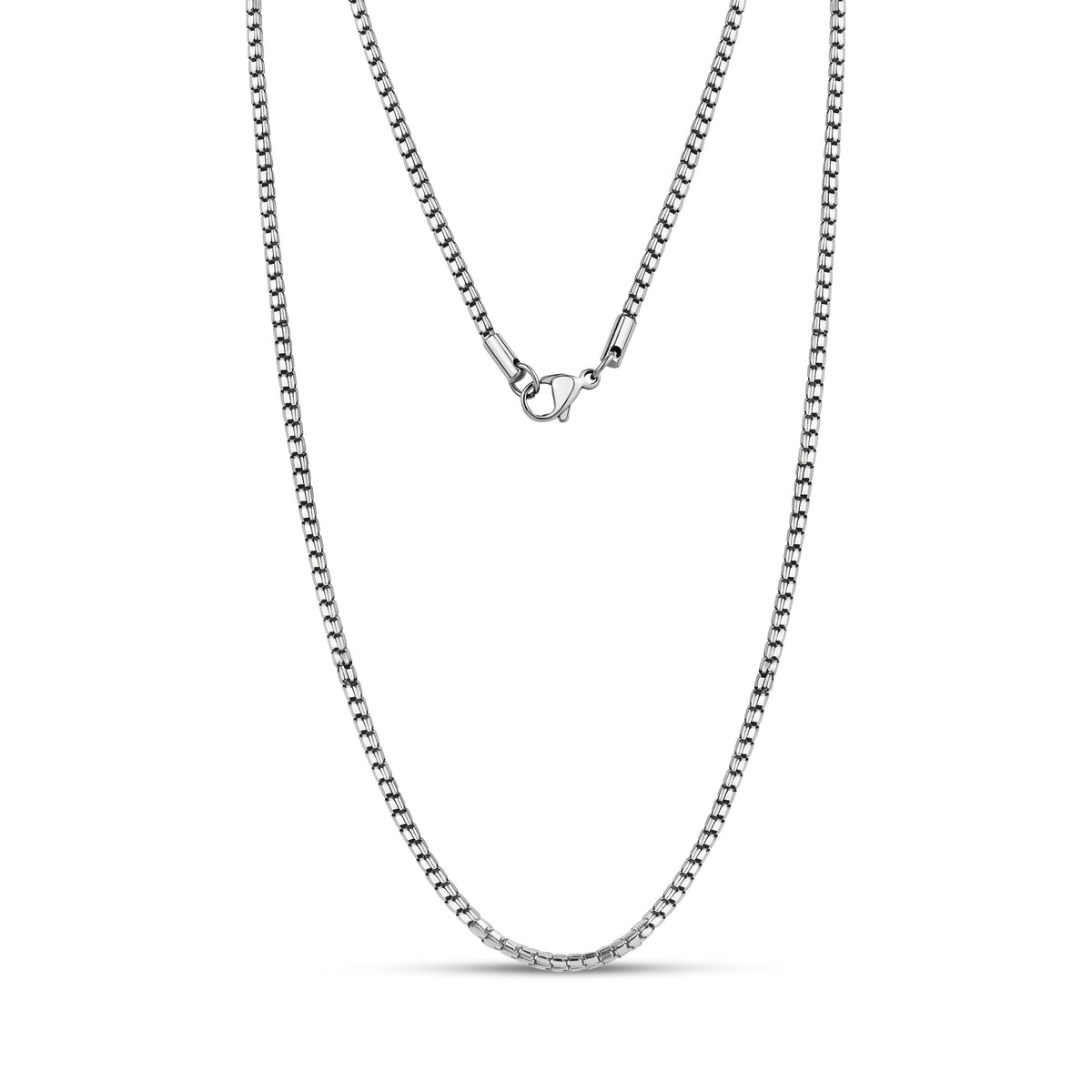 Faceted Box Chain (2Mm) - Silver