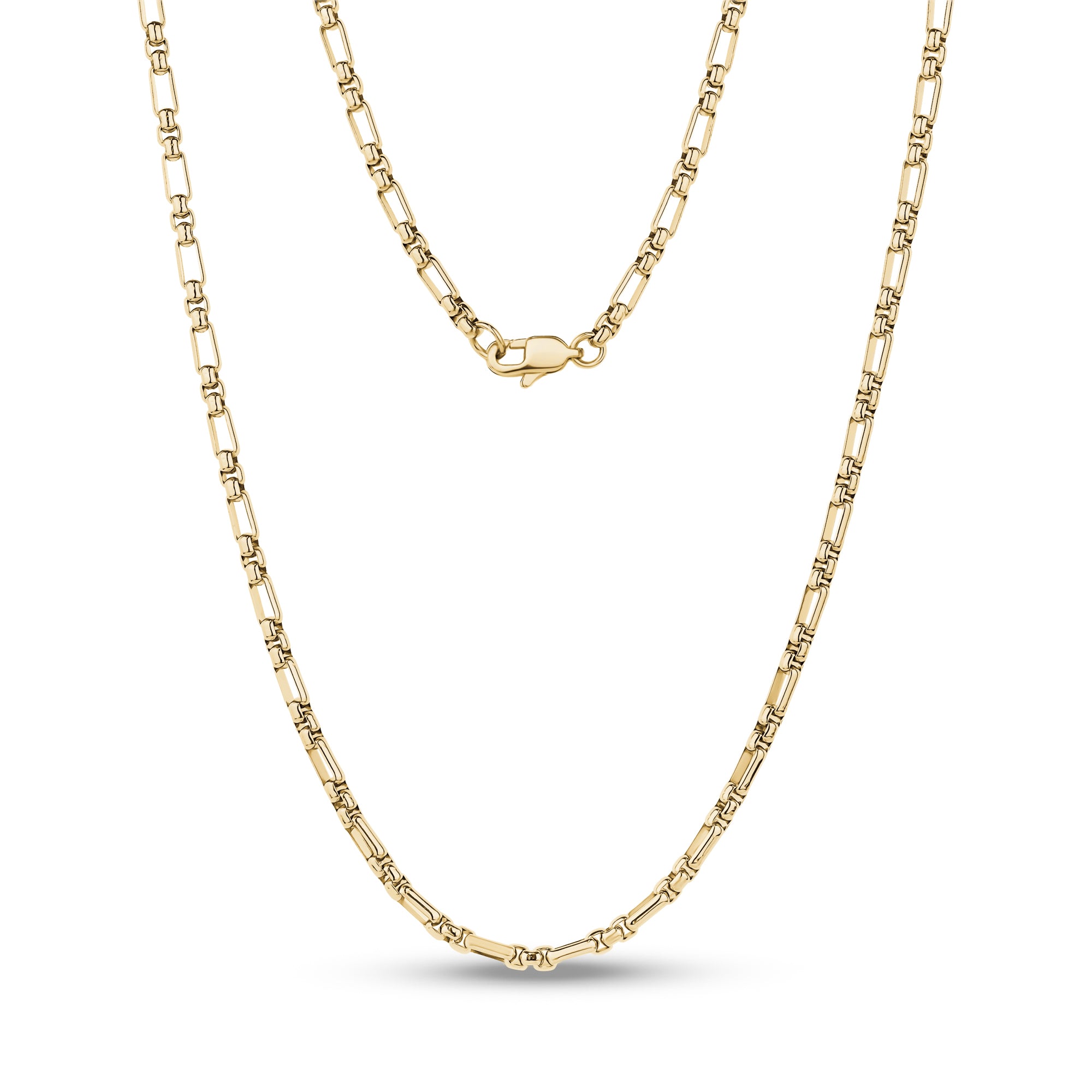 Polished Rectangle Link Chain (3.5Mm) - Gold