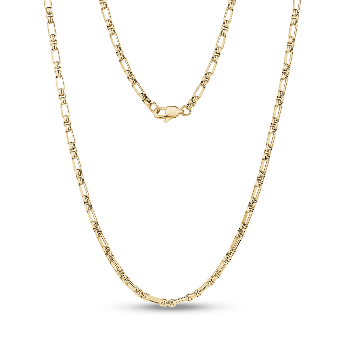 Polished Rectangle Link Chain (3.5Mm) - Gold