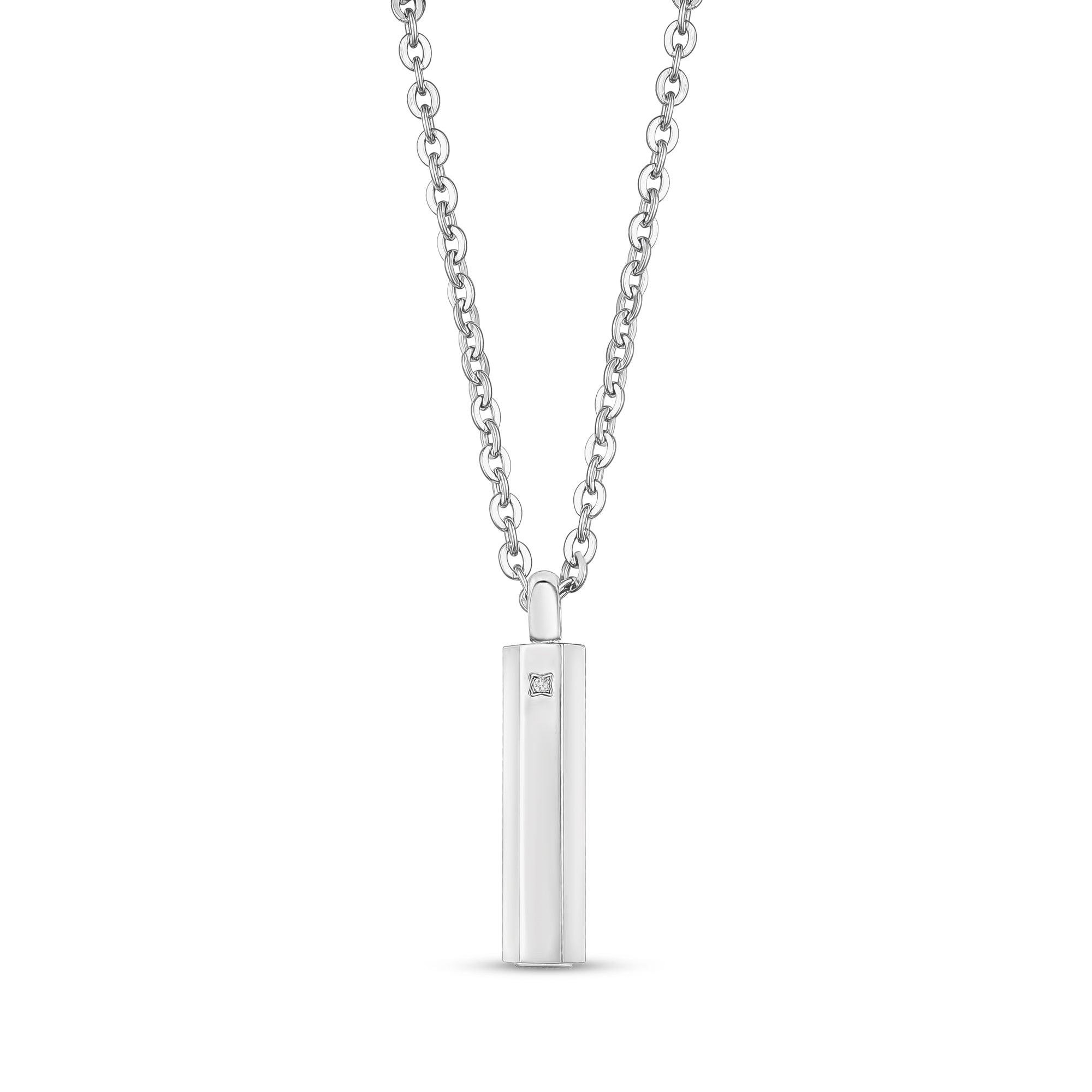 Reversible Cremation Pendant - Silver