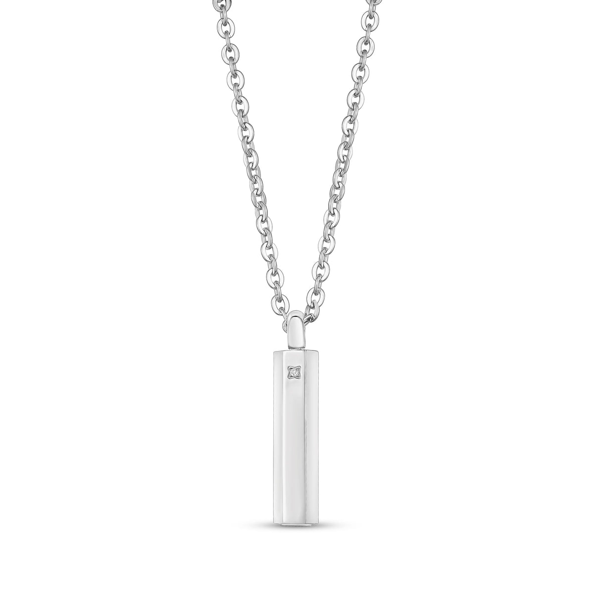 Reversible Cremation Pendant - Silver
