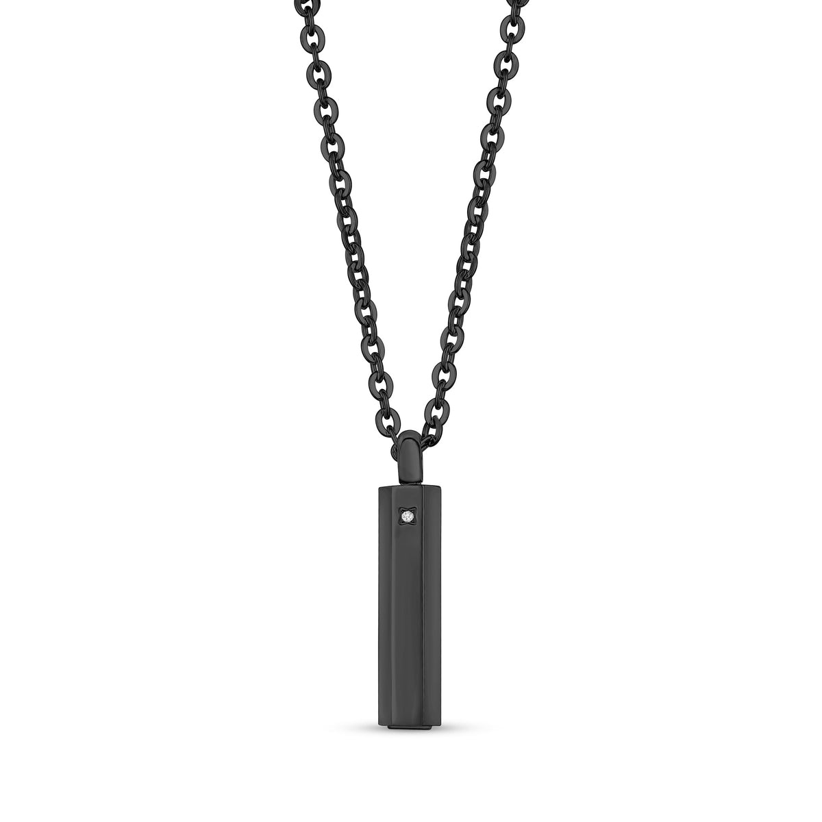 Reversible Cremation Pendant - Black