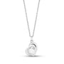 C.Z. Heart Cremation Pendant - Silver