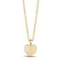 Rounded Heart Cremation Pendant - Gold