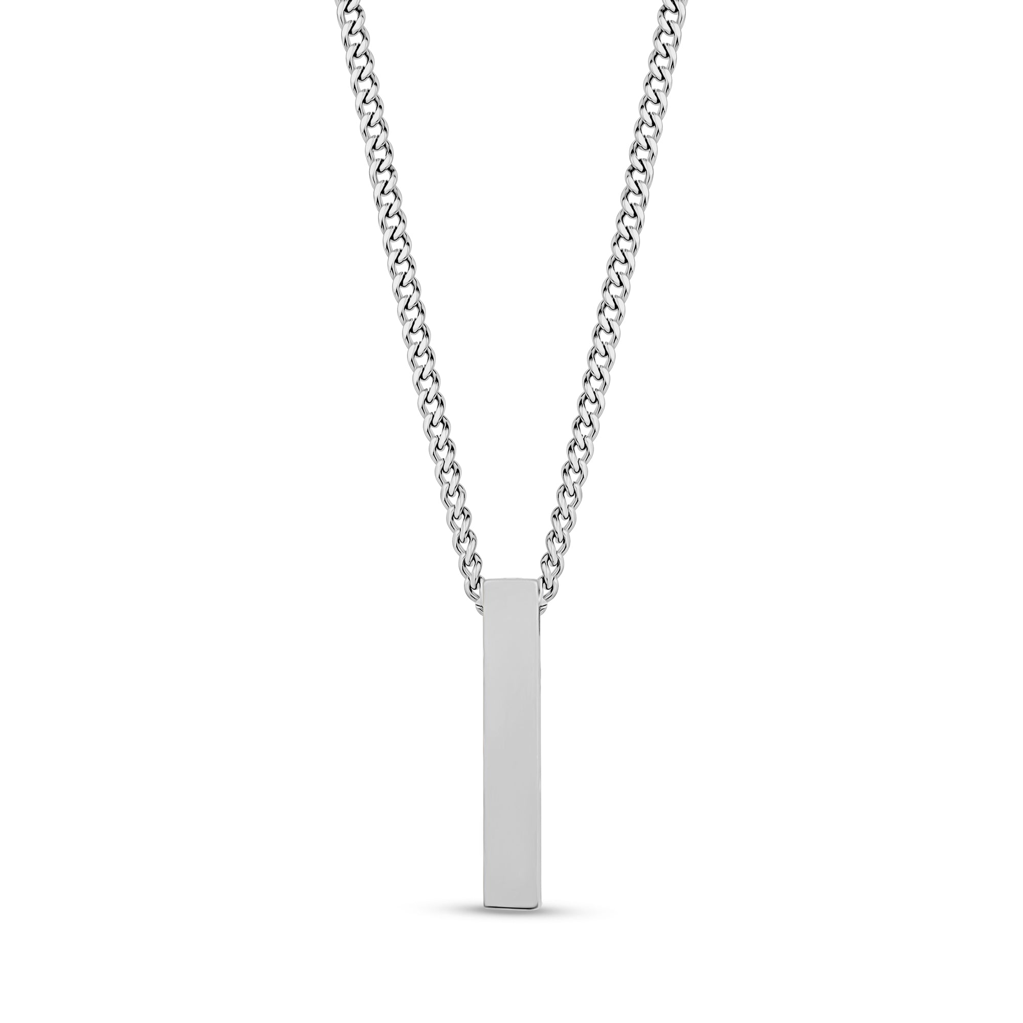 Cremation Bar Pendant - Silver