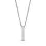 Cremation Bar Pendant - Silver