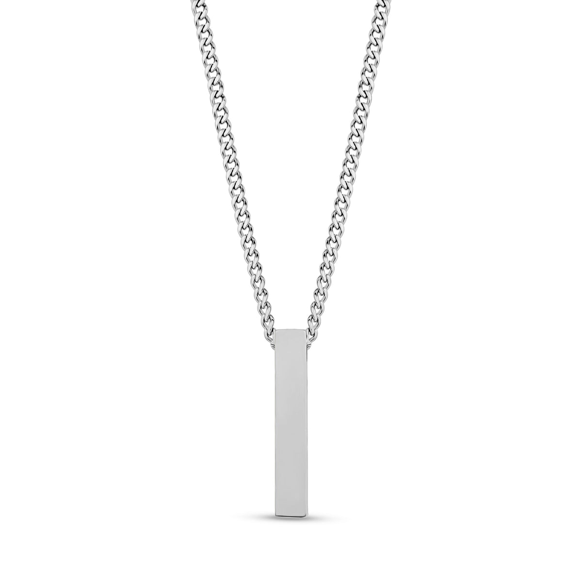 Cremation Bar Pendant - Silver