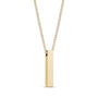 Cremation Bar Pendant - Gold