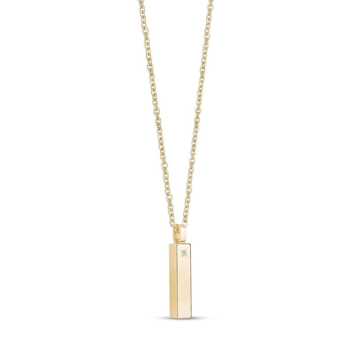 C.Z. Set Cremation Pendant - Gold