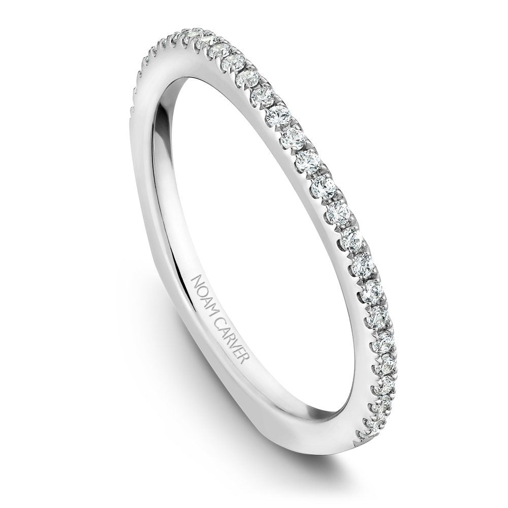 Noam Carver Matching Band B001-03 in 14K White Gold