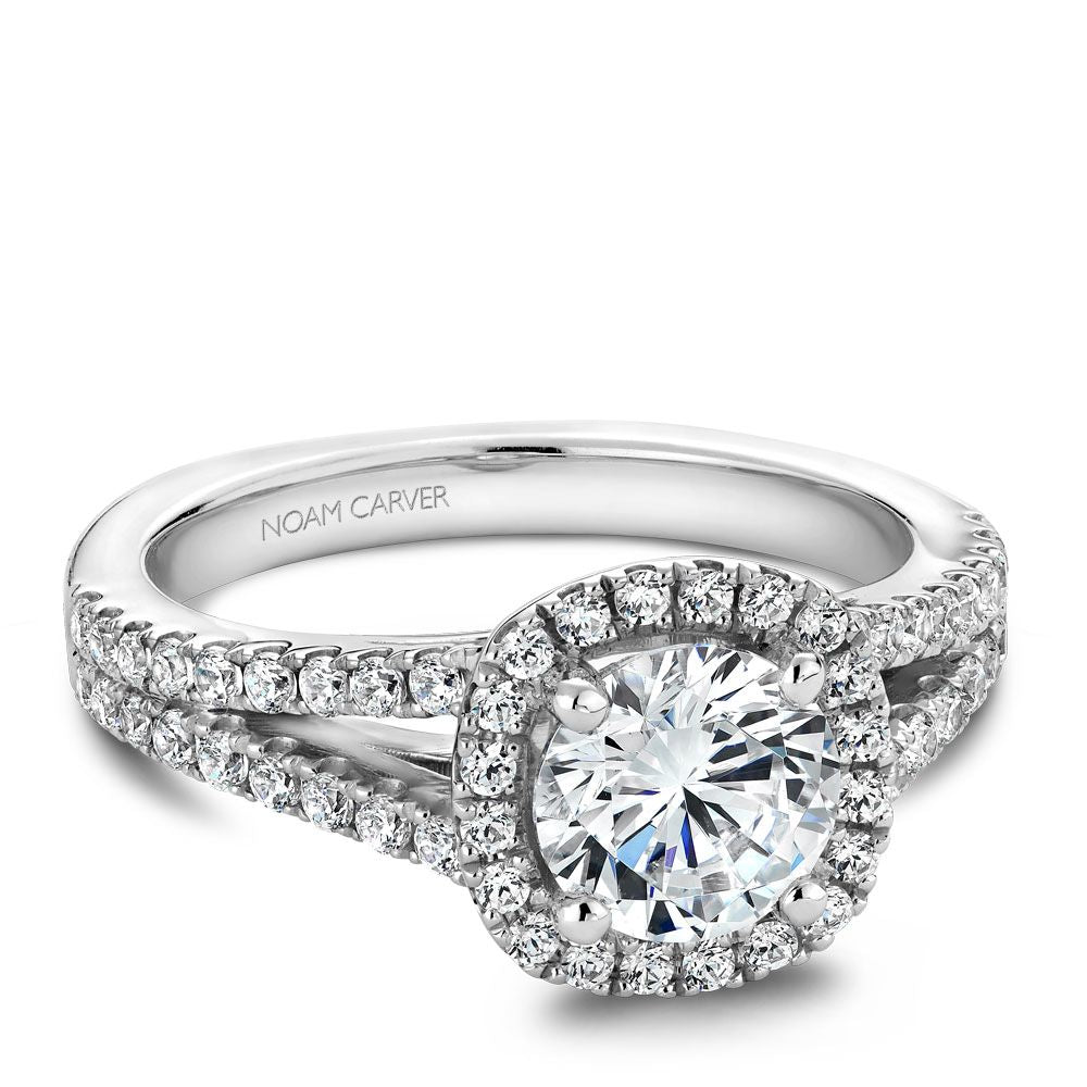 Noam Carver Engagement Ring B015-01 in 14K White Gold