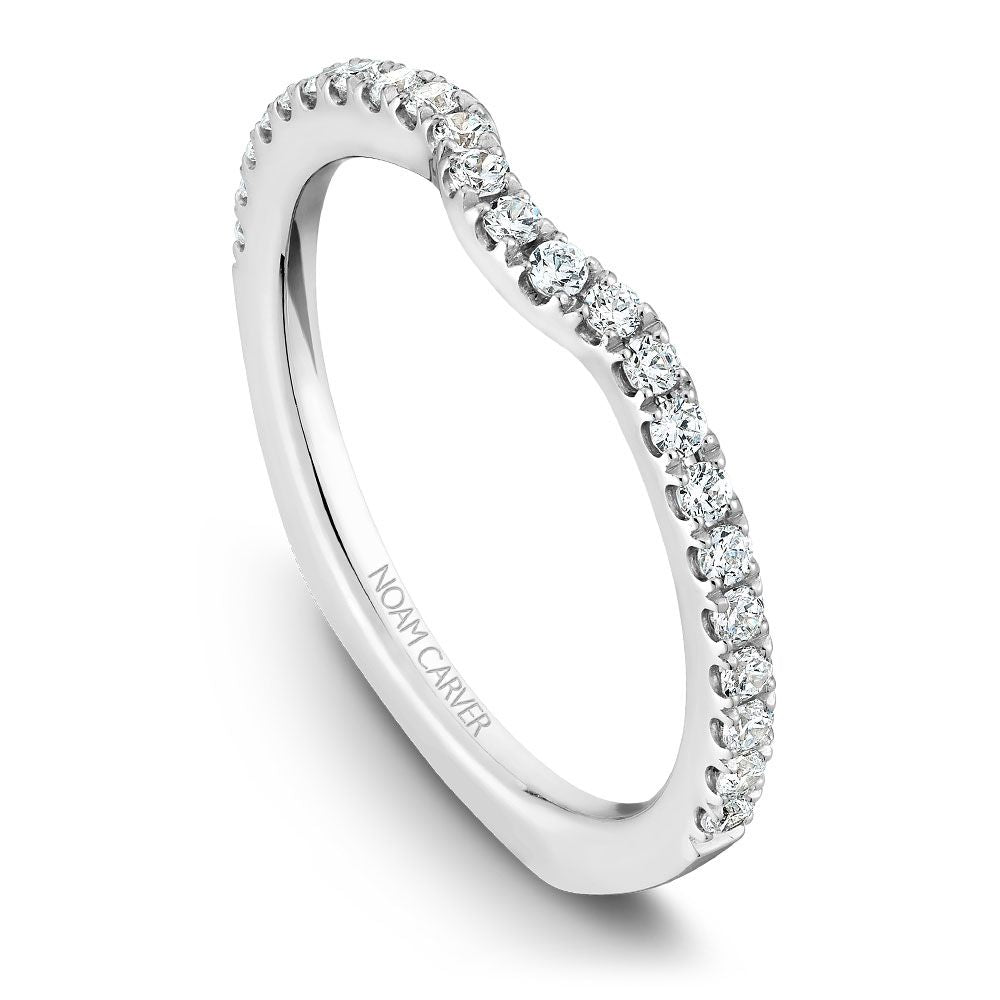 Noam Carver Matching Band B015-01 in 14K White Gold