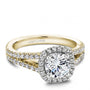 Noam Carver Engagement Ring B015-01 in 14K Yellow Shank with White Head