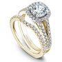 Noam Carver Engagement Ring B015-01 in 14K Yellow Shank with White Head
