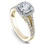 Noam Carver Engagement Ring B015-01 in 14K Yellow Shank with White Head