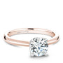Noam Carver Engagement Ring B027-03 in 14K Rose Shank with White Head
