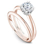 Noam Carver Engagement Ring B027-03 in 14K Rose Shank with White Head