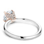 Noam Carver Engagement Ring B027-03 in 14K White Shank with Rose Head