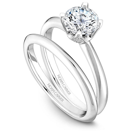 Noam Carver Engagement Ring B027-03 in 14K White Gold