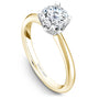 Noam Carver Engagement Ring B027-03 in 14K Yellow Shank with White Head