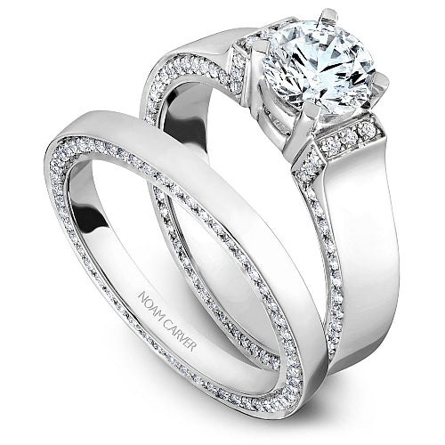 Noam Carver Engagement Ring B042-03 in 14K White Gold