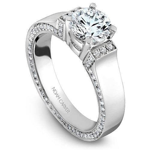 Noam Carver Engagement Ring B042-03 in 14K White Gold
