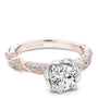 Noam Carver Engagement Ring B081-02 in 14K Rose Shank with White Head