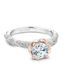 Noam Carver Engagement Ring B081-02 in 14K White Shank with Rose Head