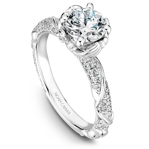 Noam Carver Engagement Ring B081-02 in 14K White Gold