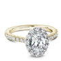 Noam Carver Engagement Ring B189-01 in 14K Yellow Shank with White Head