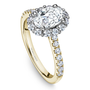 Noam Carver Engagement Ring B189-01 in 14K Yellow Shank with White Head