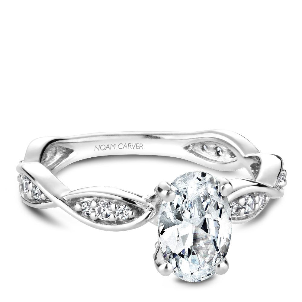 Noam Carver Engagement Ring B197-02 in 14K White Gold