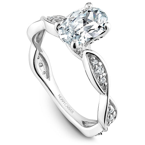 Noam Carver Engagement Ring B197-02 in 14K White Gold