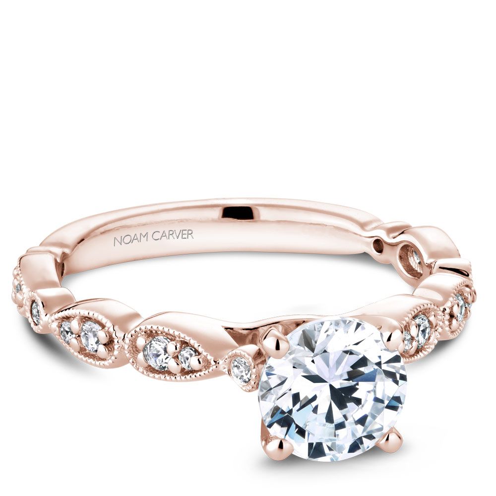 Noam Carver Engagement Ring B204-01 in 14K Rose Gold