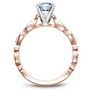 Noam Carver Engagement Ring B204-01 in 14K Rose Shank with White Head