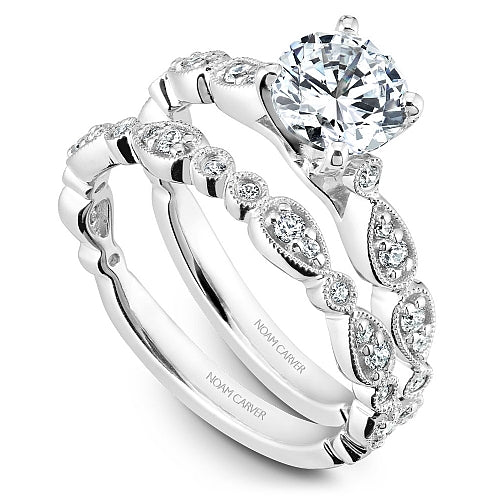 Noam Carver Engagement Ring B204-01 in 14K White Gold