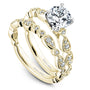 Noam Carver Engagement Ring B204-01 in 14K Yellow Shank with White Head