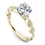 Noam Carver Engagement Ring B204-01 in 18K Yellow Shank with White Head