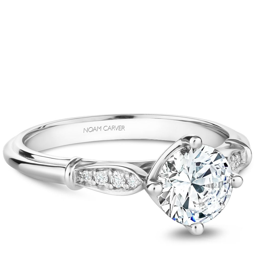 Noam Carver Engagement Ring B268-01 in 14K White Gold
