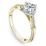 Noam Carver Engagement Ring B268-01 in 14K Yellow Shank with White Head