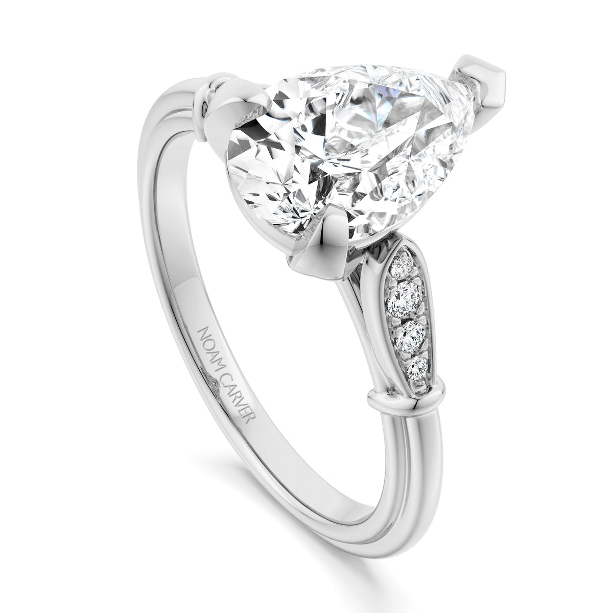 Noam Carver Engagement Ring B268-02 in 14K White Gold