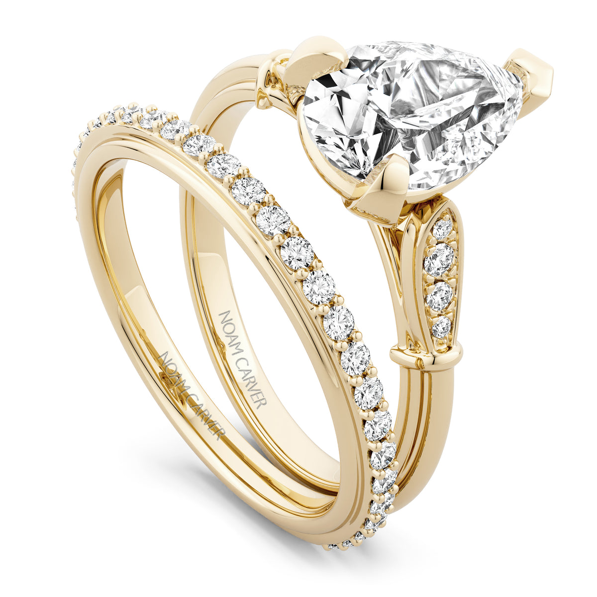 Noam Carver Engagement Ring B268-02 in 14K Yellow Gold