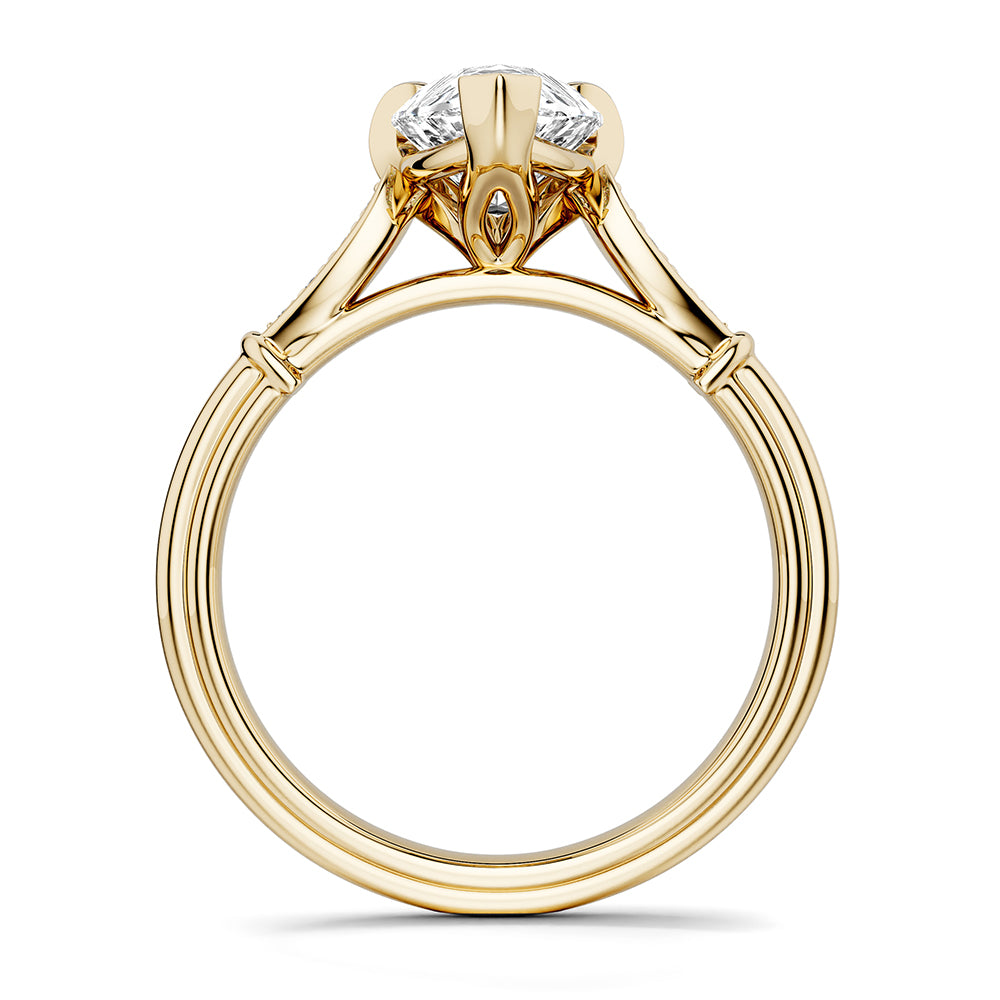 Noam Carver Engagement Ring B268-02 in 14K Yellow Gold
