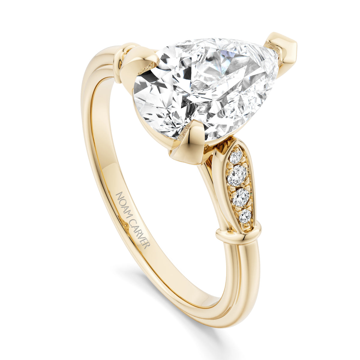 Noam Carver Engagement Ring B268-02 in 14K Yellow Gold