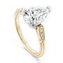 Noam Carver Engagement Ring B268-02 in 14K Yellow Shank with White Head