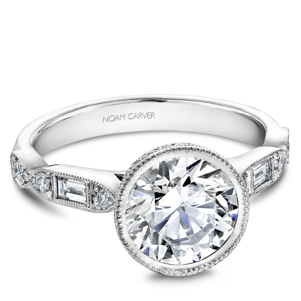 Noam Carver Engagement Ring B355-01 in 14K White Gold