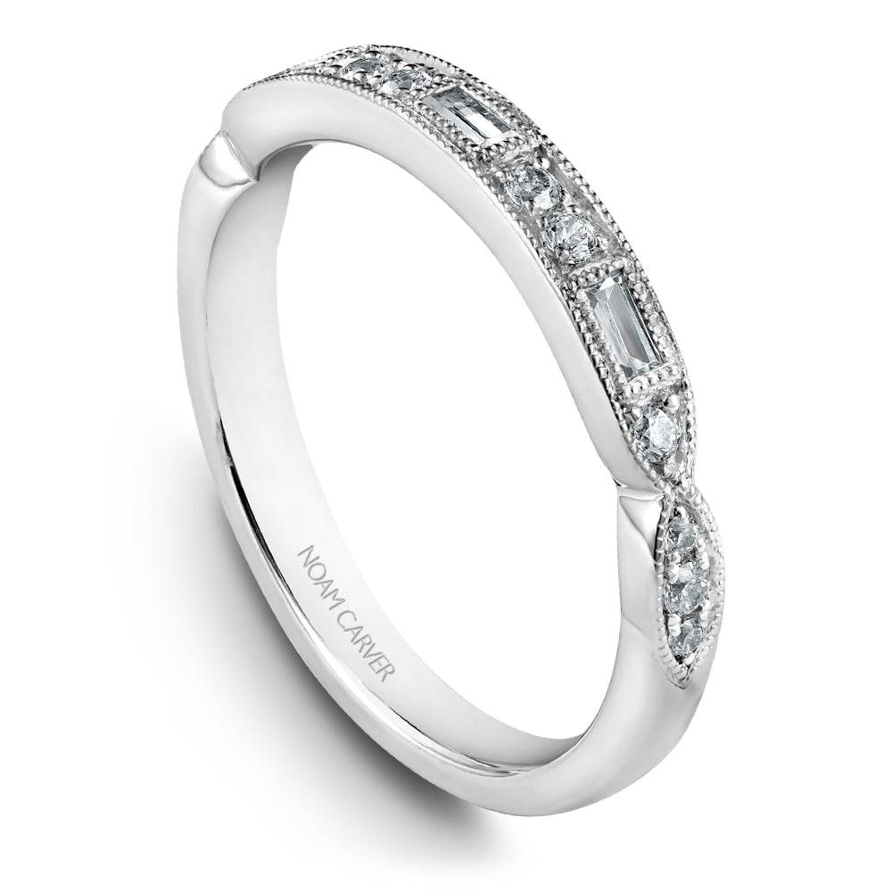Noam Carver Matching Band B355-01 in 14K White Gold